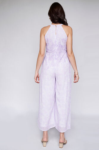 Lilac Floral Straight Jumpsuit, Lilac, image 3